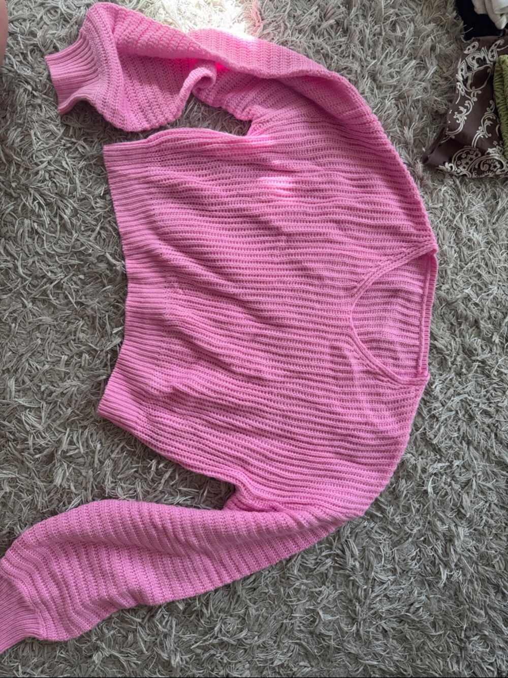 Bright Pink Knit Sweater